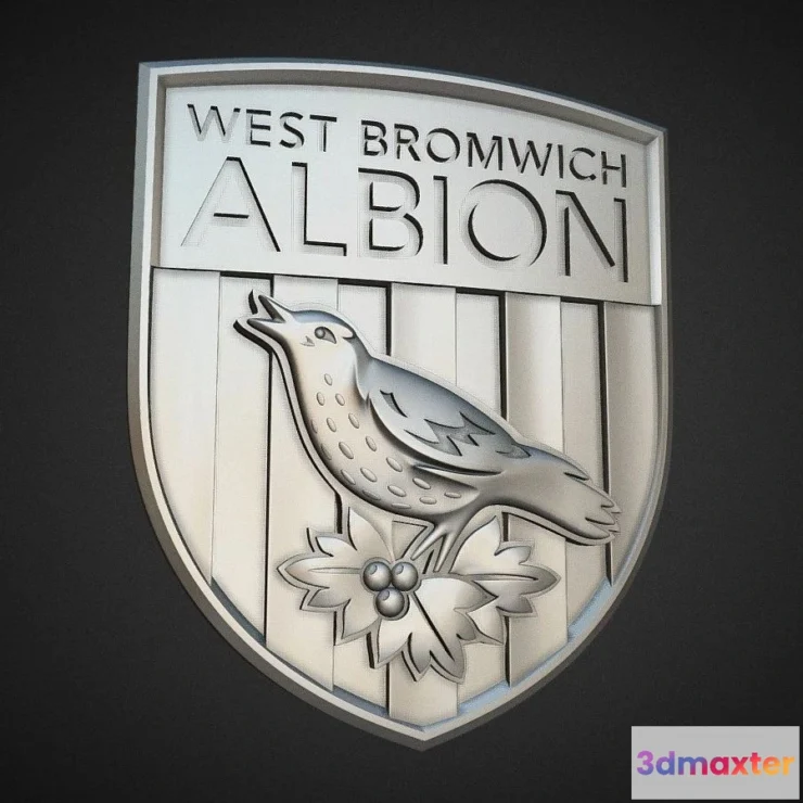 1525902 - PBR Game 3D Models - Fc West Bromwich Albion Stl 3D Model For Cnc 3D Max