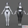 1525912 - PBR Game 3D Models - Female Model Basemesh Anatomy 3D Max