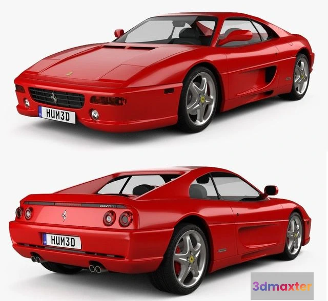 1525920 - PBR Game 3D Models - Ferrari F355 F1 Berlinetta 1998 3D Max