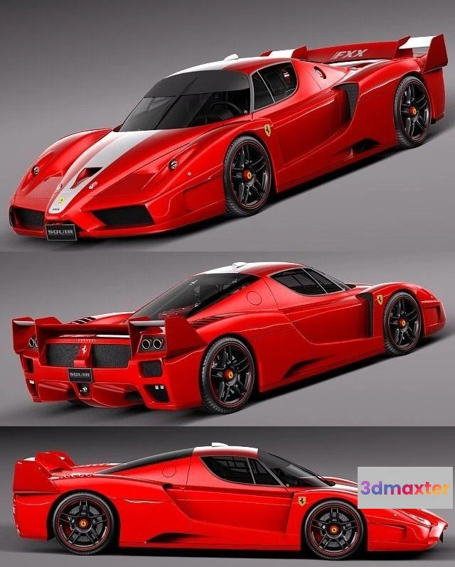 1525922 - PBR Game 3D Models - Ferrari FXX 2008 3D Max