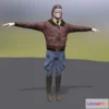 1525952 - PBR Game 3D Models - Flyboy Barnstorm Pilot - aviator 3D Max