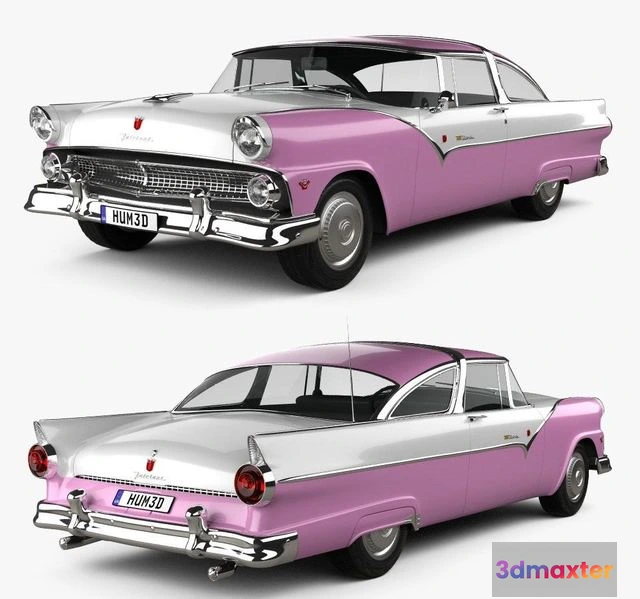 1525962 - PBR Game 3D Models - Ford Crown Victoria 1955 3D Max