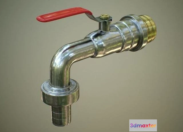 1526016 - PBR Game 3D Models - Garden Tap 3D Max