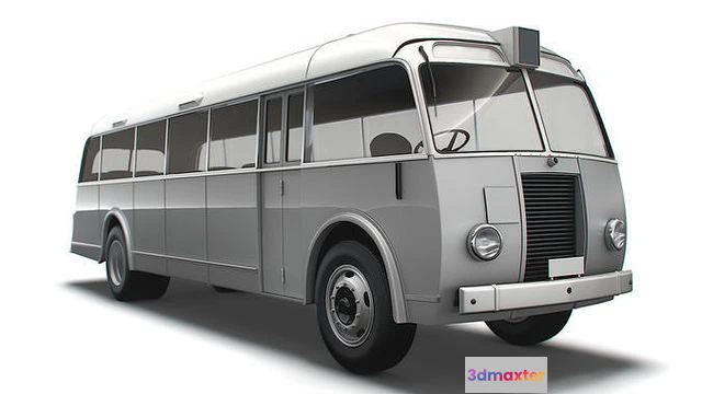 1526032 - PBR Game 3D Models - Generic Old Bus retro bussines 3D Max