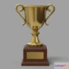 1526052 - PBR Game 3D Models - Gold Trophy 3D Max