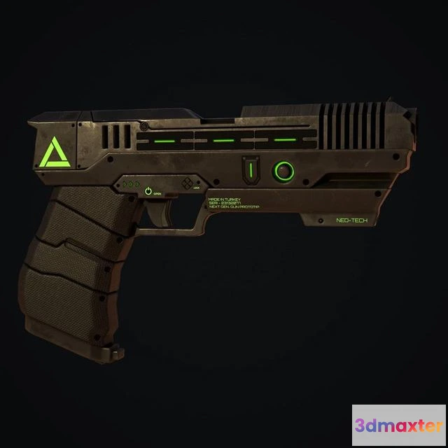 1526082 - PBR Game 3D Models - Hard Ops Gun Green Arrow 3D Max
