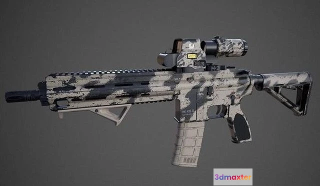 1526102 - PBR Game 3D Models - HK416 Assault rifle 3D Max