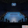 1526140 - PBR Game 3D Models - Indoor Tennis Stadium 3D Max