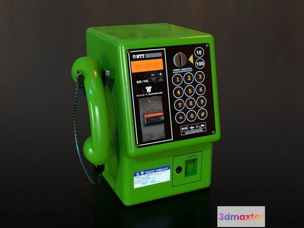 1526158 - PBR Game 3D Models - Japanese Payphone 3D Max