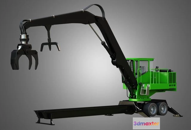 1526162 - PBR Game 3D Models - JD - 337E Knuckleboom Loader 3D Max