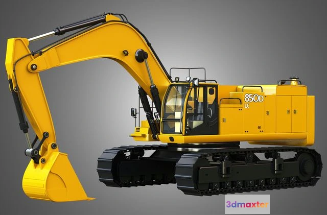 1526164 - PBR Game 3D Models - JD - 850D - LC Hydraulic Mining Excavator 3D Max