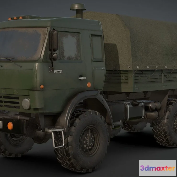1526174 - PBR Game 3D Models - Kamaz 43114 3D Max