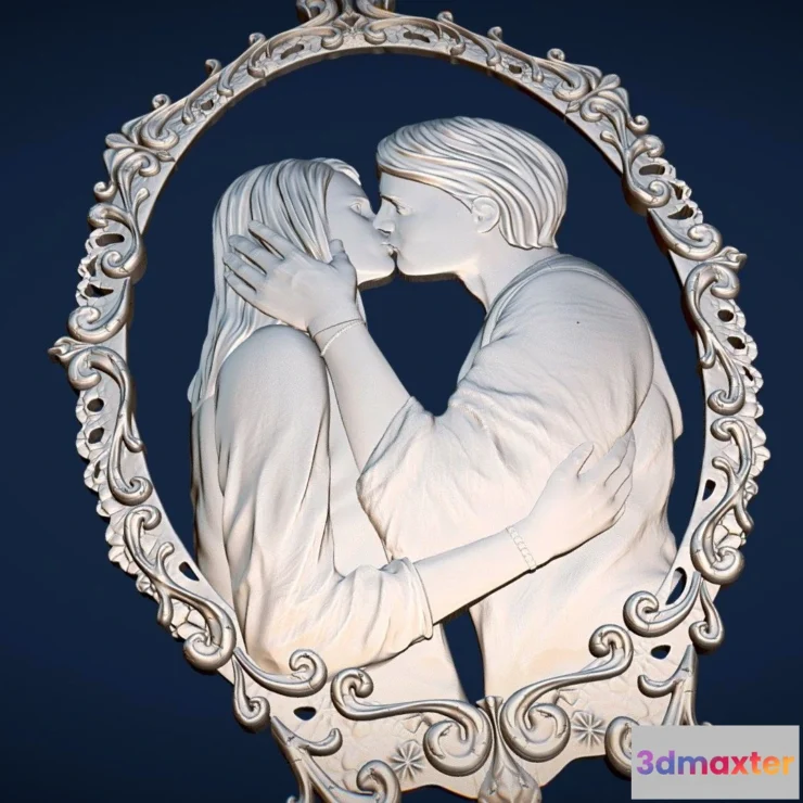 1526184 - PBR Game 3D Models - Kissing Bas Relief 3D Max