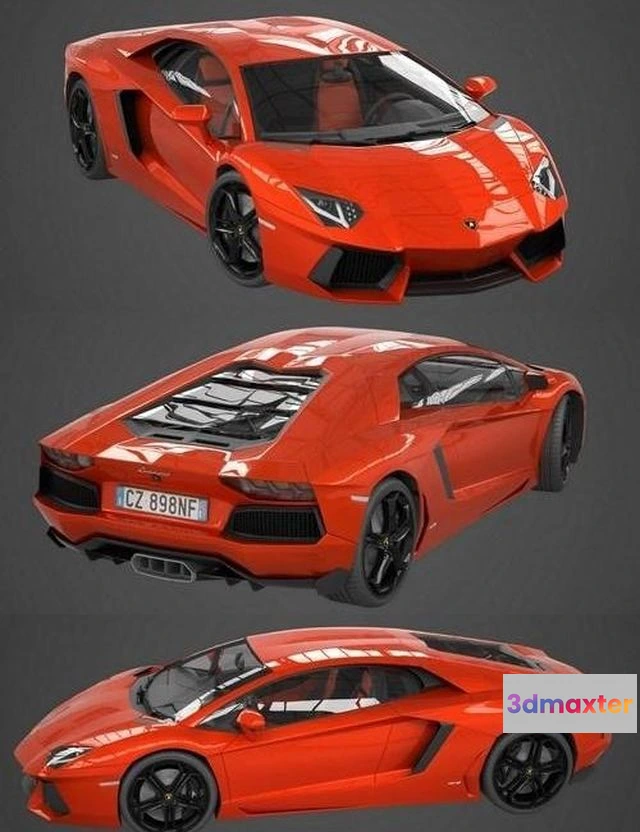 1526198 - PBR Game 3D Models - Lamborghini Aventador LP700-4 3D Max