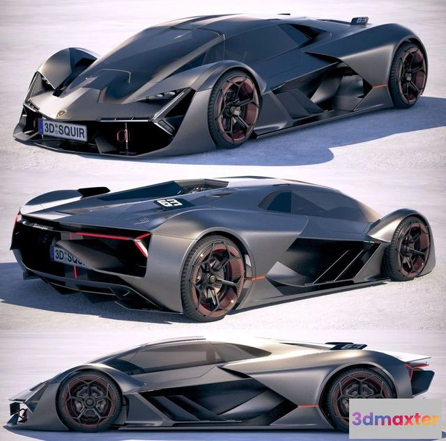 1526200 - PBR Game 3D Models - Lamborghini Terzo Millennio 2018 3D Max