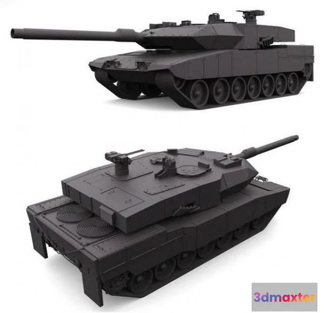 1526212 - PBR Game 3D Models - Leopard 2A7 Tank V1 3D Max