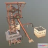 1526230 - PBR Game 3D Models - Low Poly Mining Tower 3D Max
