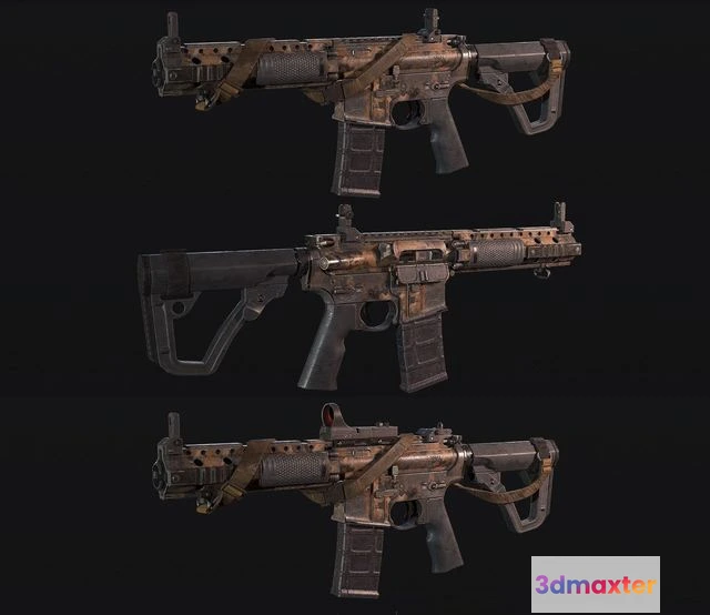 1526250 - PBR Game 3D Models - M4A1 Carabine 3D Max