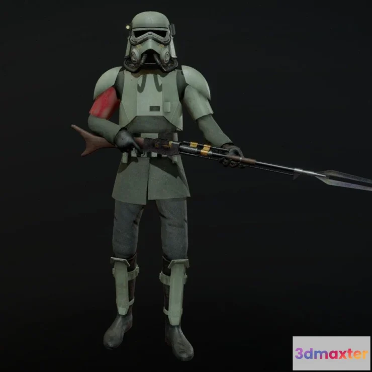 1526278 - PBR Game 3D Models - Mud Trooper 3D Model 3D Max