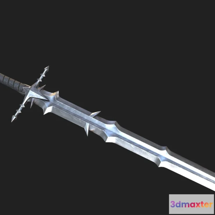 1526318 - PBR Game 3D Models - Nazghul Greatsword 3D Max