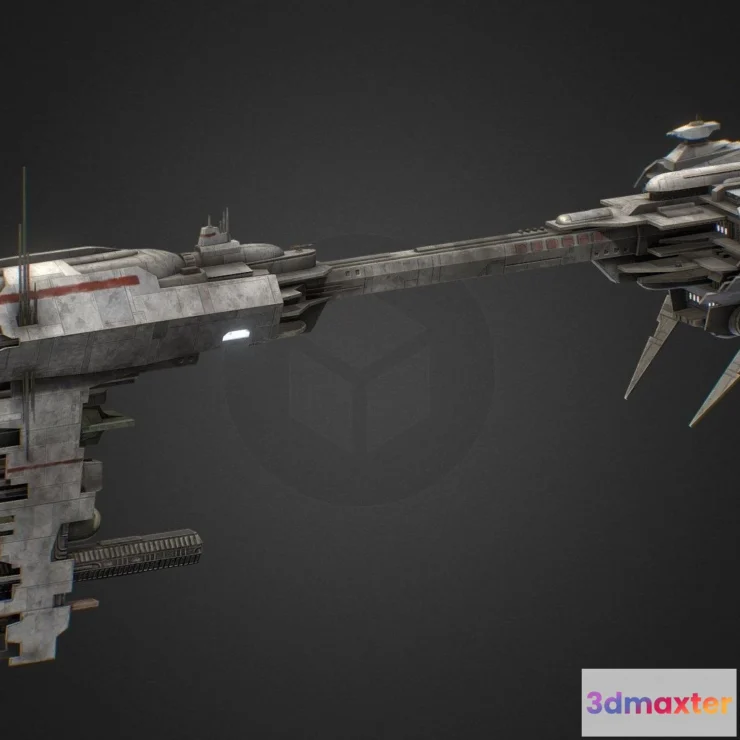 1526322 - PBR Game 3D Models - Nebulon B Frigate 3D Max