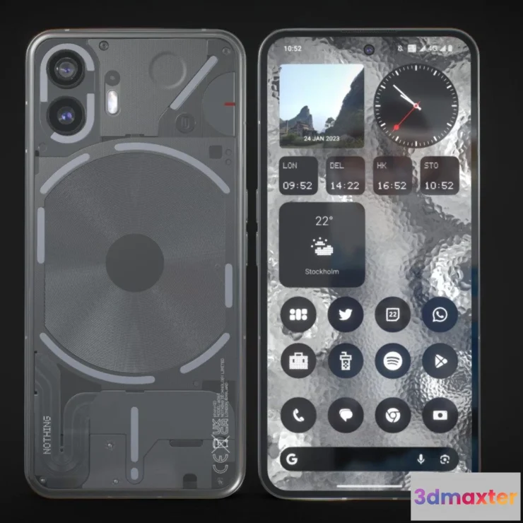 1526376 - PBR Game 3D Models - Nothing Phone 2 3D Max