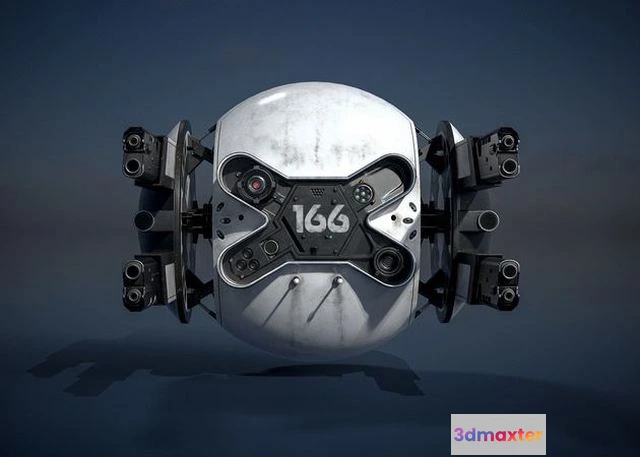 1526398 - PBR Game 3D Models - Oblivion Drone 3D Max