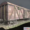 1526442 - PBR Game 3D Models - Old Soviet Train Wagon 3D Max