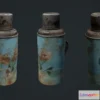 1526446 - PBR Game 3D Models - Old Thermos 3D Max