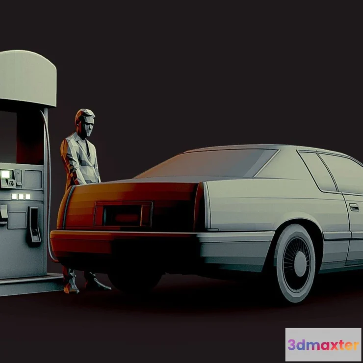 1526454 - PBR Game 3D Models - On Gas Station Alternative Render 3D Max