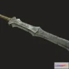 1526478 - PBR Game 3D Models - Ork long sword 3D Max