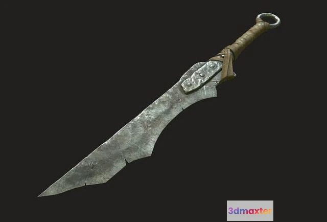 1526480 - PBR Game 3D Models - Ork short sword 3D Max