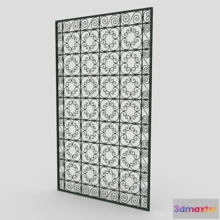 1526482 - PBR Game 3D Models - Ornamental Arab Grate 3D Max