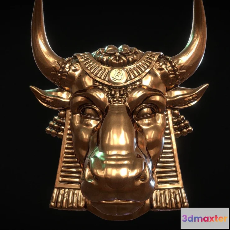 1526494 - PBR Game 3D Models - Ox Head Btc 3D Printing 3D Max