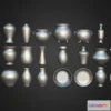 1526512 - PBR Game 3D Models - Pack Of 30 Potteries Kitbash Volume 01 3D Max