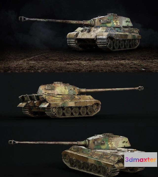 1526554 - PBR Game 3D Models - Panzerkampfwagen VI Ausf. B 3D Max