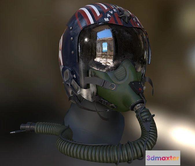 1526570 - PBR Game 3D Models - Pbr Pilot Helmet Hgu33 3D Max