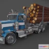 1526604 - PBR Game 3D Models - Peterbilt 359 Logtrailer 3D Max