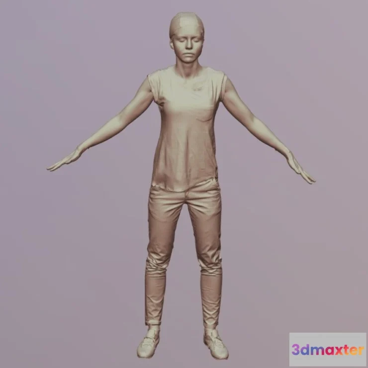 1526610 - PBR Game 3D Models - Petra 3D Scan Of Body 3D Max