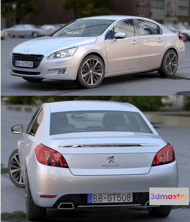 1526616 - PBR Game 3D Models - Peugeot 508 2011 3D Max