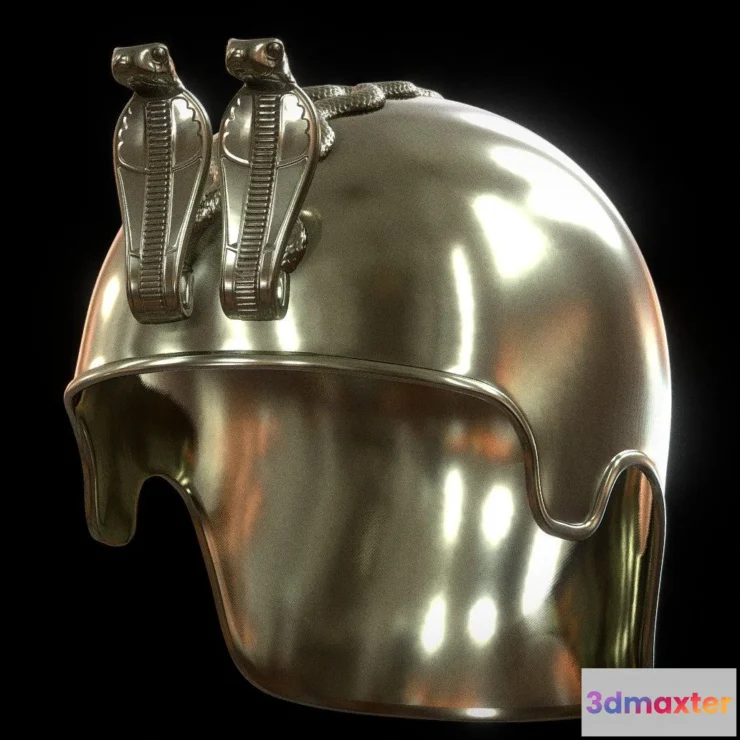 1526622 - PBR Game 3D Models - Pharaohs Guardian Helmet 3D Max