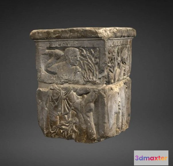 1526642 - PBR Game 3D Models - Pilier Des Nautes Pierre De Jupiter 3D Max