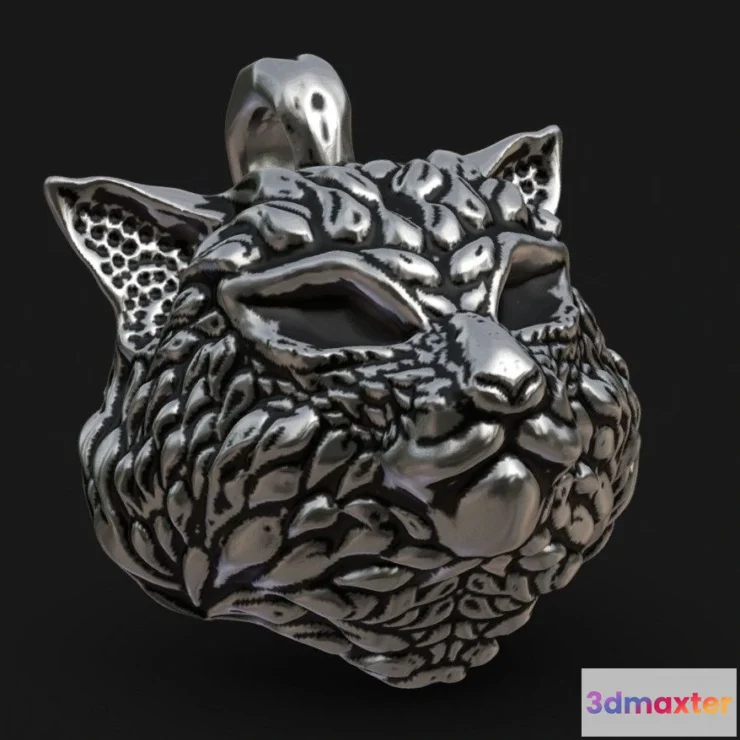 1526652 - PBR Game 3D Models - Pingente Black Cat 3D Max