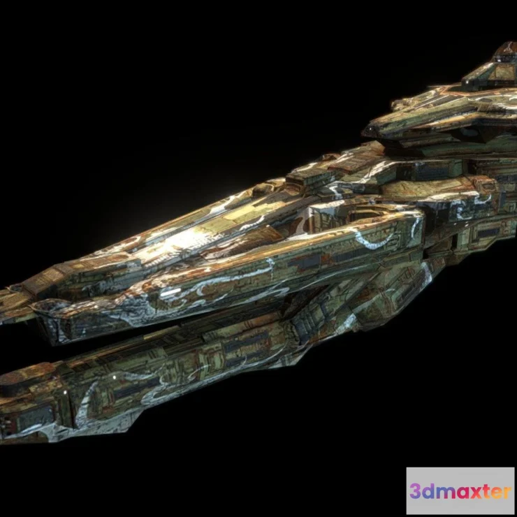 1526668 - PBR Game 3D Models - Pirate Side Mothership 3D Max