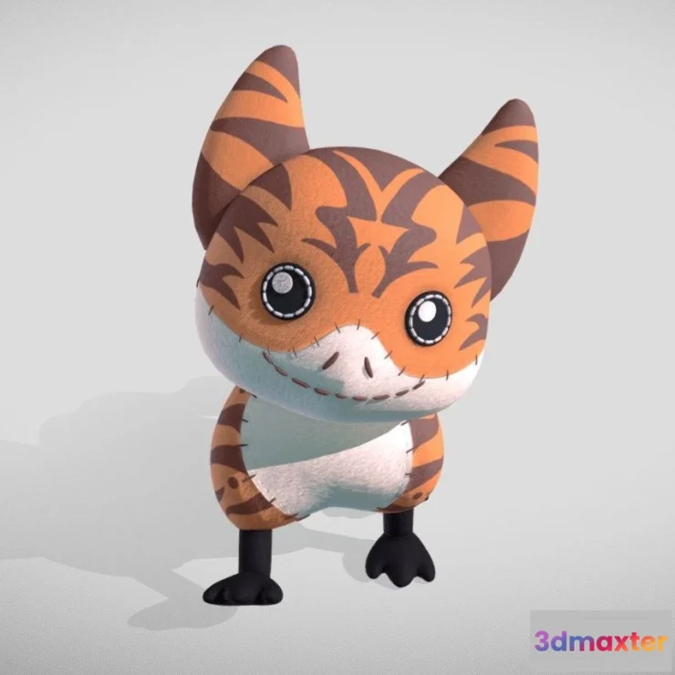 1526730 - PBR Game 3D Models - Plushie Loth Cat 3D Max