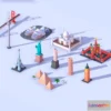 1526750 - PBR Game 3D Models - Polygonia Cartoon World Landmarks Pack 3D Max