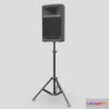 1526800 - PBR Game 3D Models - Powered Speaker With Tripod 3D Max