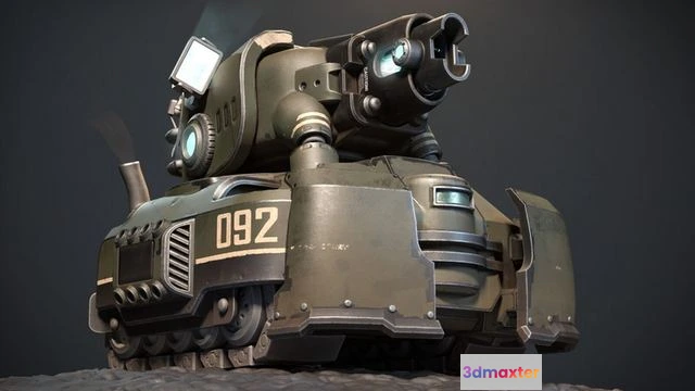 1526822 - PBR Game 3D Models - PRK-L-092 Ground Cannon 3D Max