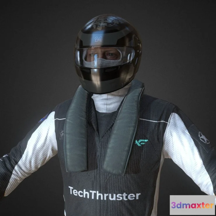 1526866 - PBR Game 3D Models - Racing Driver Realistic 3D Model 3D Max