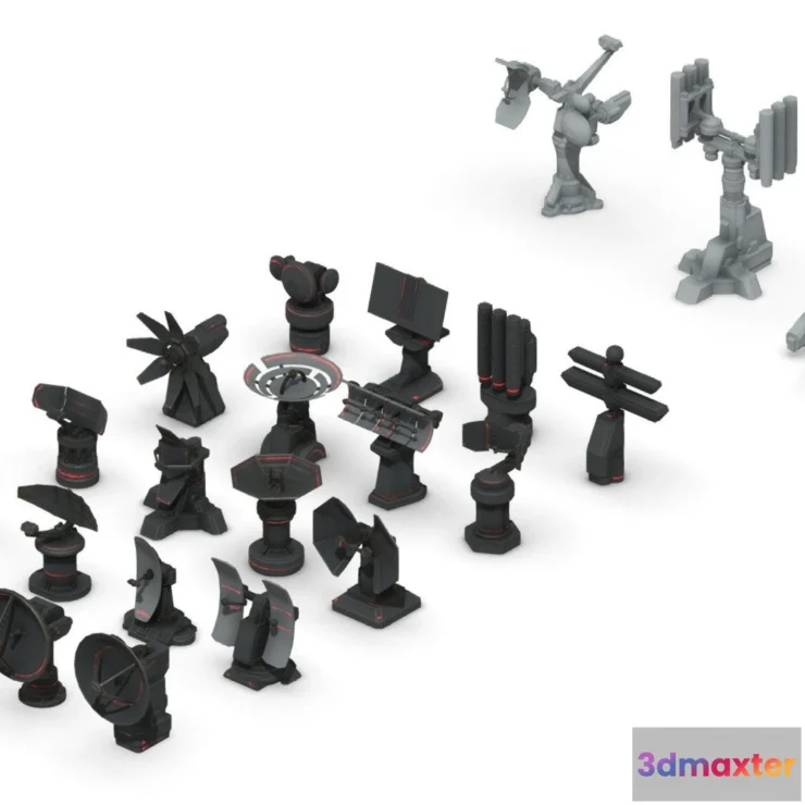 1526868 - PBR Game 3D Models - Radar Pack 3D Max